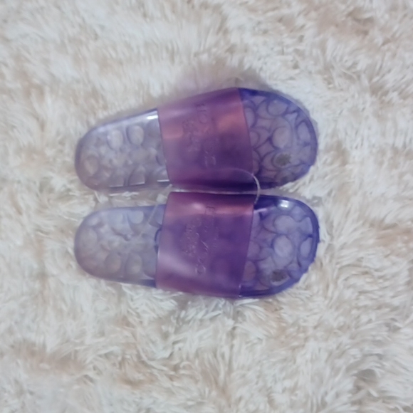 Coach Ulyssa Rubber Water Resistant Jelly Slide Sandals Purple Size 7B - Picture 7 of 9